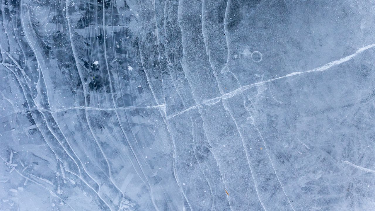 Обои лед, трещины, текстура