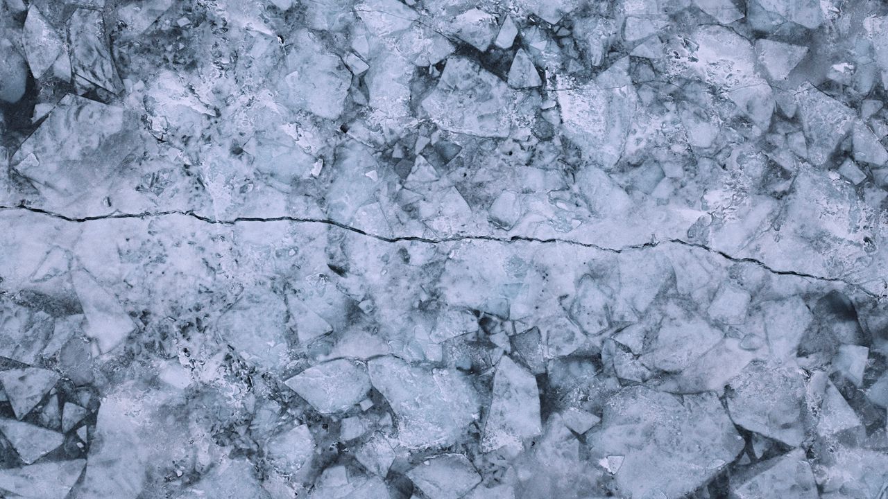 Обои лед, замерзший, трещина, осколки