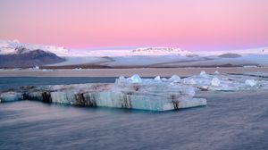 Превью обои ледник, лагуна, лед, пейзаж, исландия