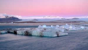 Превью обои ледник, лагуна, лед, пейзаж, исландия