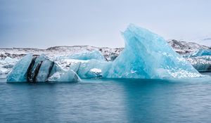 Превью обои ледник, лед, море, айсберг
