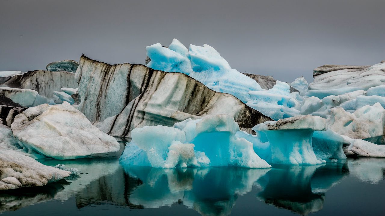 Обои ледник, лед, океан, отражение, природа