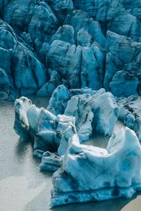 Превью обои ледник, лед, замерзший, вода, природа