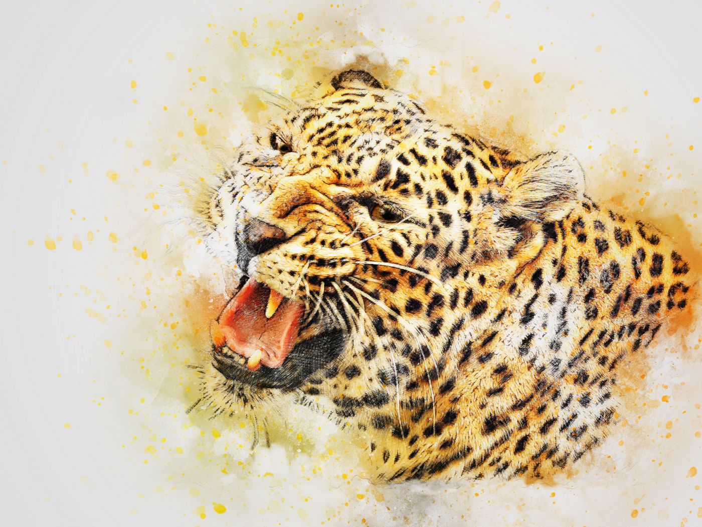 Сахарная картинка леопард