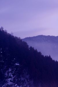 Превью обои лес, горы, деревья, природа, пейзаж