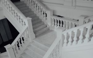Превью обои лестница, архитектура, белый, мрамор