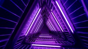 Превью обои лестница, фиолетовый, свет