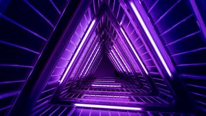 Превью обои лестница, фиолетовый, свет