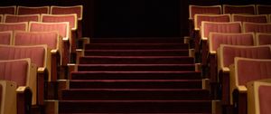Превью обои лестница, кресла, красный, темный