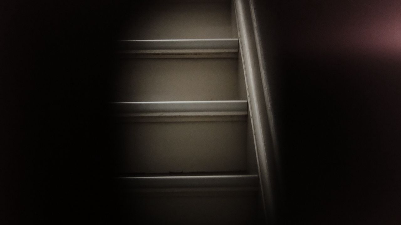 Обои лестница, ступени, темный, черный