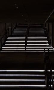 Превью обои лестница, ступеньки, подсветка, темный