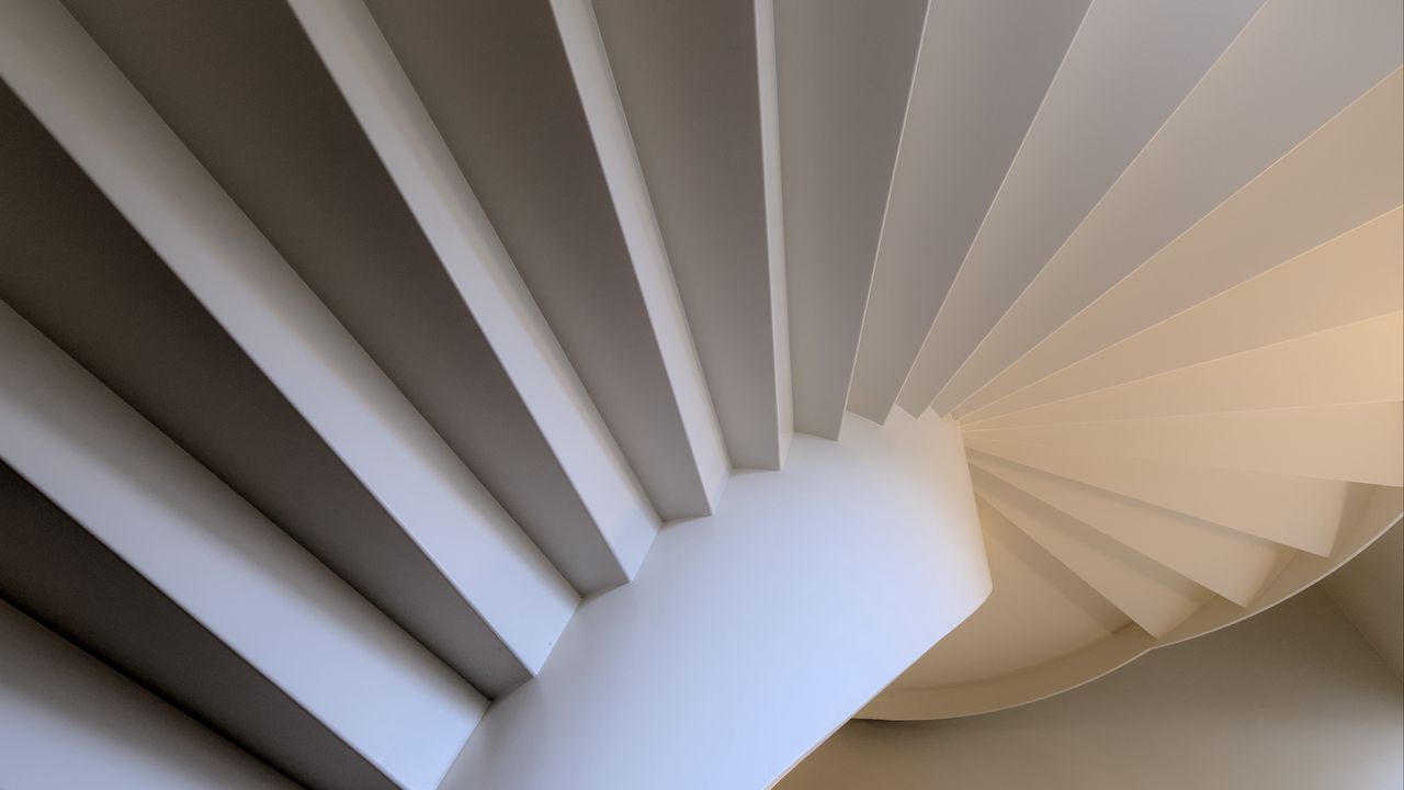 Обои лестница, ступеньки, рельеф, белый