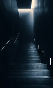 Превью обои лестница, темный, помещение, подсветка, освещение
