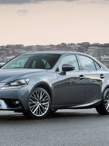 Превью обои lexus, is 200t, вид сбоку, серебристый