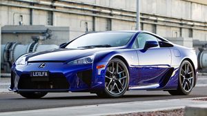 Превью обои lexus, lfa, au-spec, синий, вид сбоку