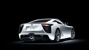 Превью обои lexus, lfa, белый, вид сбоку