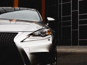 Превью обои lexus rx, lexus, машина, серебристый, вид спереди