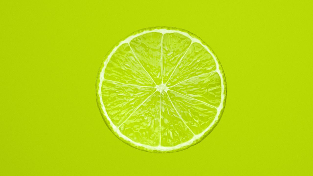 Обои лимон, долька, цитрус, минимализм, зеленый