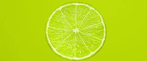 Превью обои лимон, долька, цитрус, минимализм, зеленый