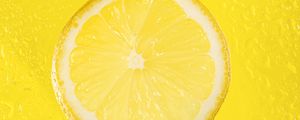 Превью обои лимон, долька, цитрус, желтый, макро