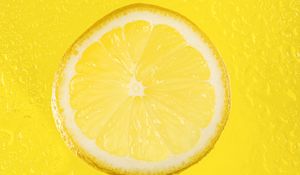 Превью обои лимон, долька, цитрус, желтый, макро