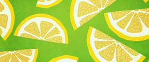 Превью обои лимон, дольки, паттерн, цитрус, желтый