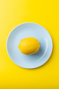 Превью обои лимон, фрукт, цитрус, желтый, минимализм