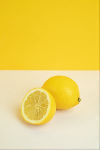 Превью обои лимон, фрукт, цитрус, минимализм, желтый