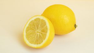 Превью обои лимон, фрукт, цитрус, минимализм, желтый