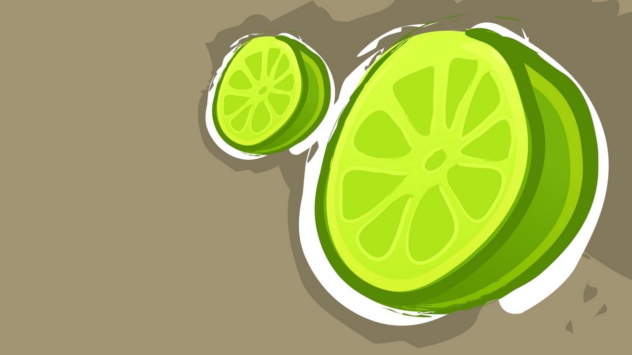 Обои лимон, лайм, яркий, зеленый