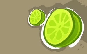 Превью обои лимон, лайм, яркий, зеленый