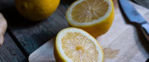Превью обои лимон, цитрус, фрукт, доска