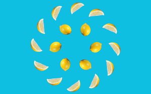 Превью обои лимоны, фрукты, дольки, цитрус, желтый