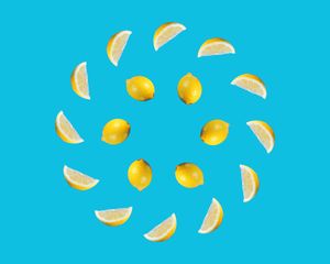Превью обои лимоны, фрукты, дольки, цитрус, желтый