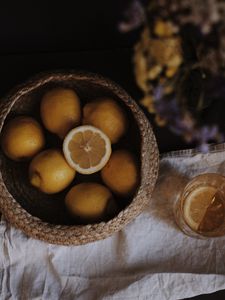 Превью обои лимоны, фрукты, цитрус, желтый