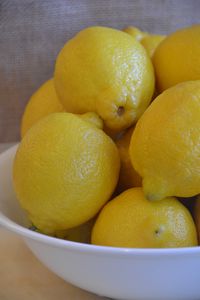 Превью обои лимоны, фрукты, цитрус, желтый, миска