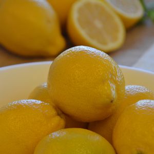 Превью обои лимоны, фрукты, цитрус, миска, желтый