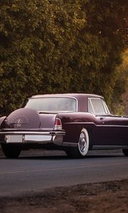 Превью обои lincoln, continental, mark ii, 1956, вид сзади