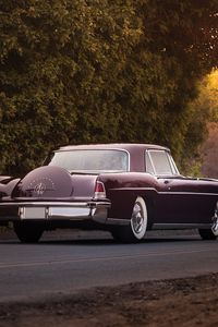 Превью обои lincoln, continental, mark ii, 1956, вид сзади