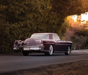 Превью обои lincoln, continental, mark ii, 1956, вид сзади