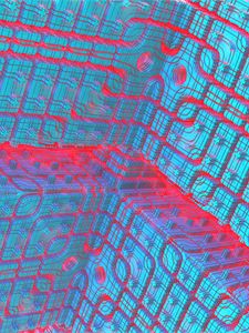 Превью обои линии, фигуры, свечение, объем, абстракция, синий