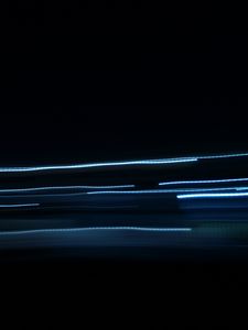 Превью обои линии, неон, полосы, черный