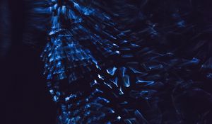 Превью обои линии, пятна, синий, темный, дым