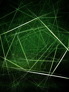 Превью обои линии, штрихи, пересечение, запутанный, зеленый