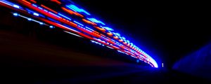 Превью обои линии, светение, темный, свет