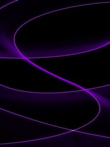 Превью обои линии, волны, абстракция, темный, фиолетовый
