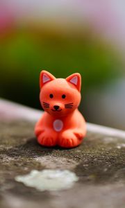 Превью обои лисенок, игрушка, размытость, крупным планом