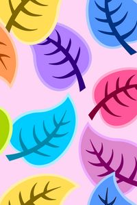 Превью обои листья, арт, вектор, разноцветный