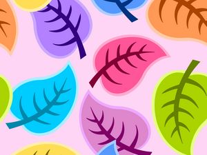 Превью обои листья, арт, вектор, разноцветный