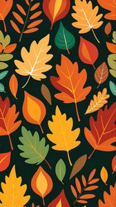 Превью обои листья, осень, разноцветный, арт